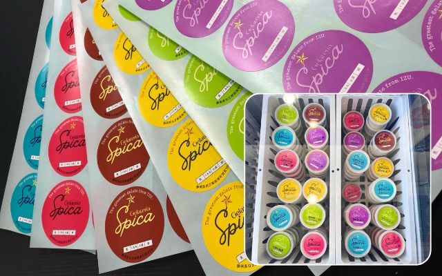 ジェラートカップ用商品ラベル6種| 印刷実績 No:558｜繁盛シール工房